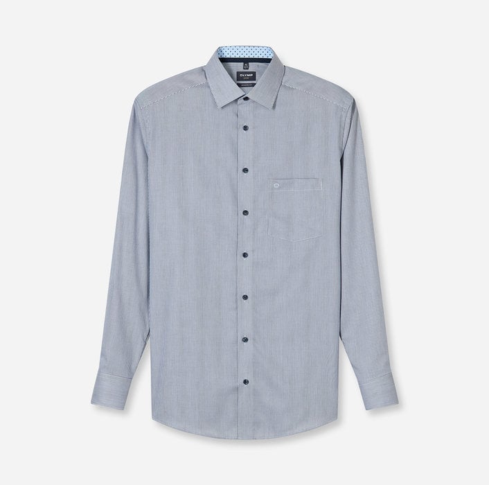 Chemise fines rayures ciel OLYMP